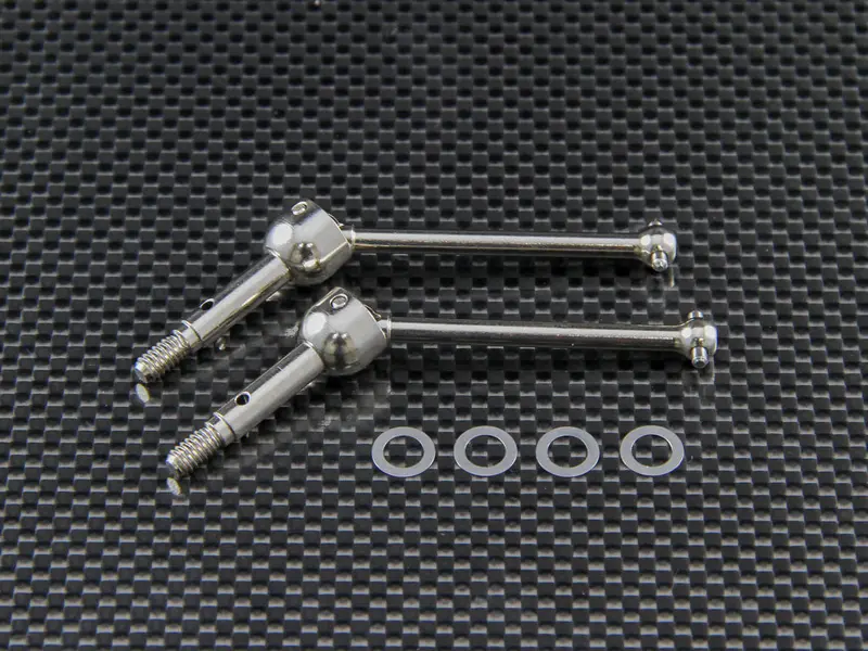 Team Associated Tc3 Steel Front/Rear Universal Swing Shaft (Cvd Design) - 1Pr Silver 1