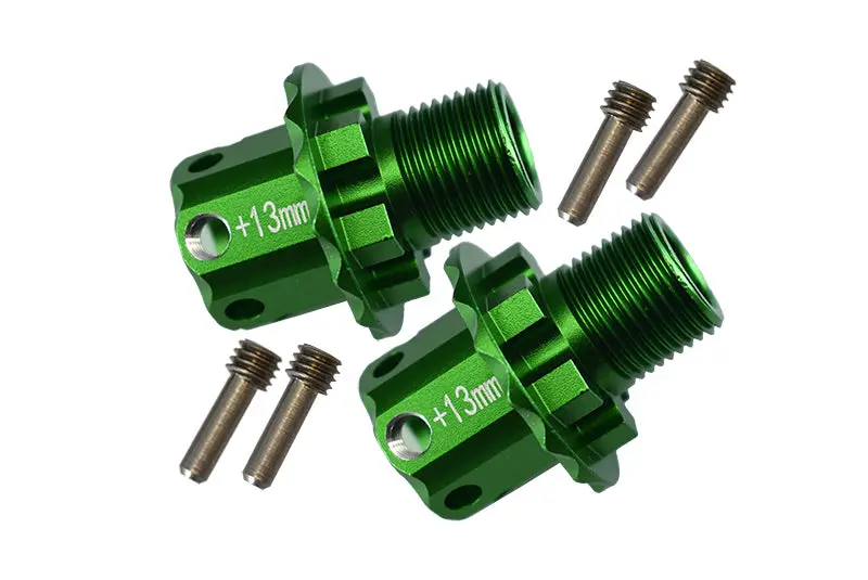 Team Corally 1/10 Sketer Xl4s C-00191 Aluminum 13Mm Hex Adapters - 6Pc Set Green 1