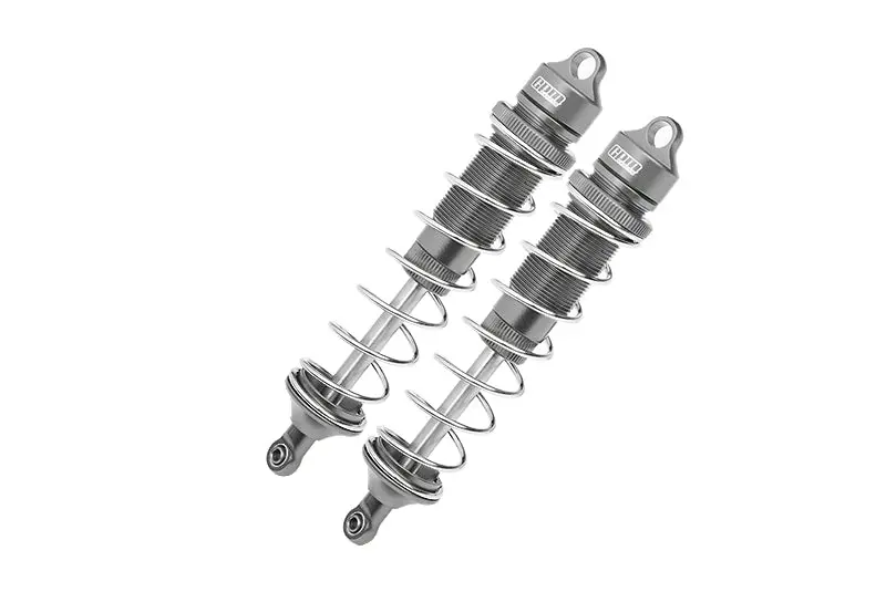 Team Corally 1/10 Sketer Xl4s C-00191 Aluminum Front Or Rear Adjustable Dampers 130Mm - 2Pc Set Gray Silver 1