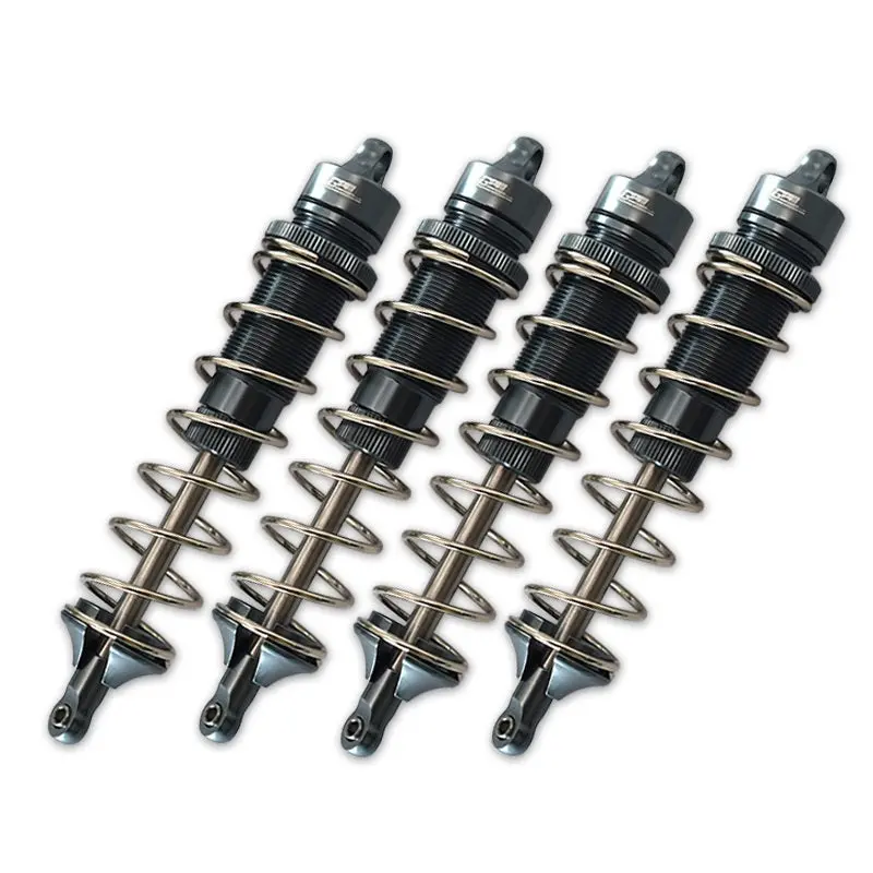 Team Corally 1/10 Sketer Xl4s C-00191 Aluminum Front & Rear Adjustable Dampers 130Mm - 4Pc Set Gray Silver 1