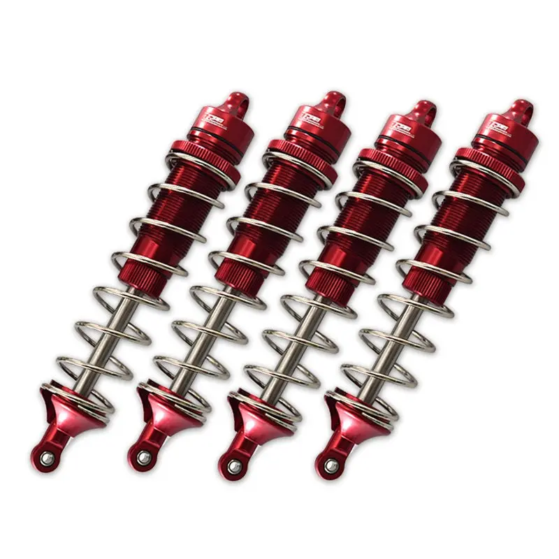 Team Corally 1/10 Sketer Xl4s C-00191 Aluminum Front & Rear Adjustable Dampers 130Mm - 4Pc Set Red 1
