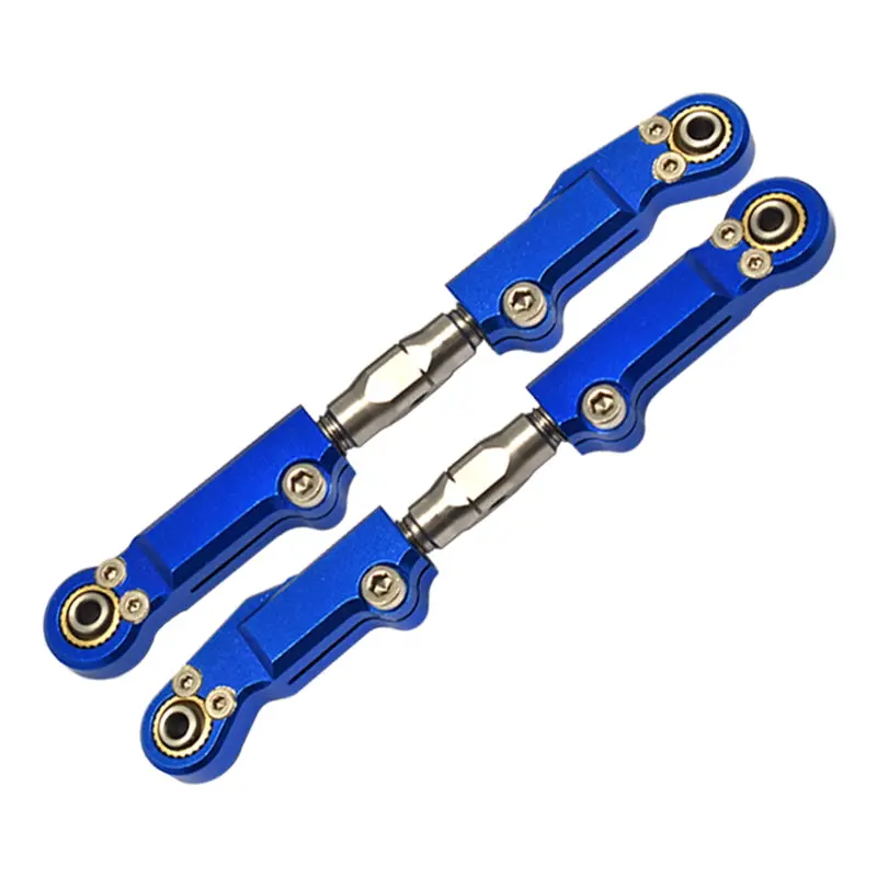 Team Corally 1/10 Sketer Xl4s C-00191 Aluminum + Stainless Steel Rear Upper Arm Tie Rod - 2Pc Set Blue 1
