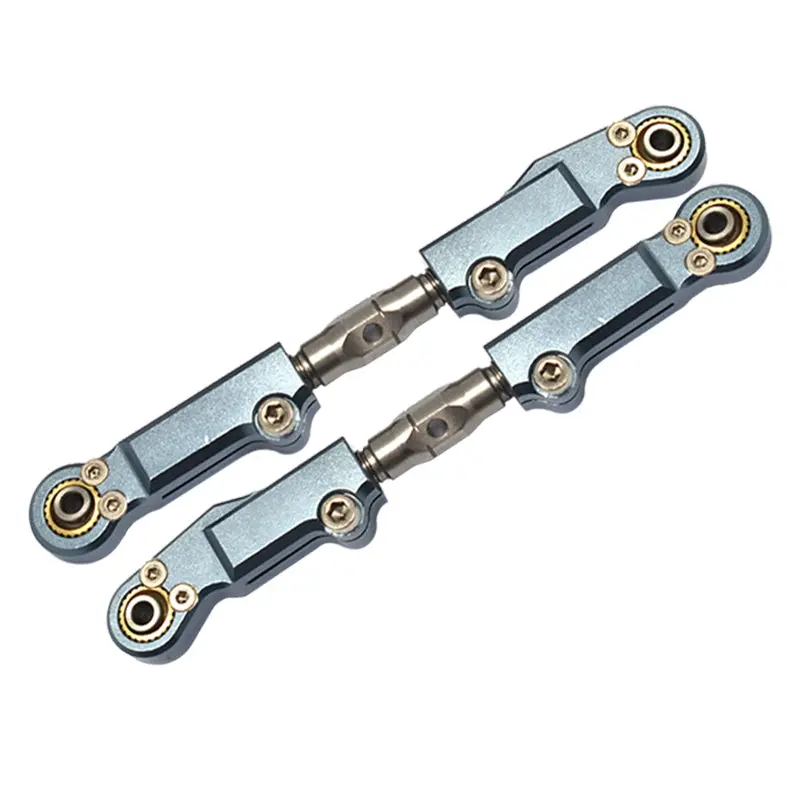 Team Corally 1/10 Sketer Xl4s C-00191 Aluminum + Stainless Steel Rear Upper Arm Tie Rod - 2Pc Set Gray Silver 1