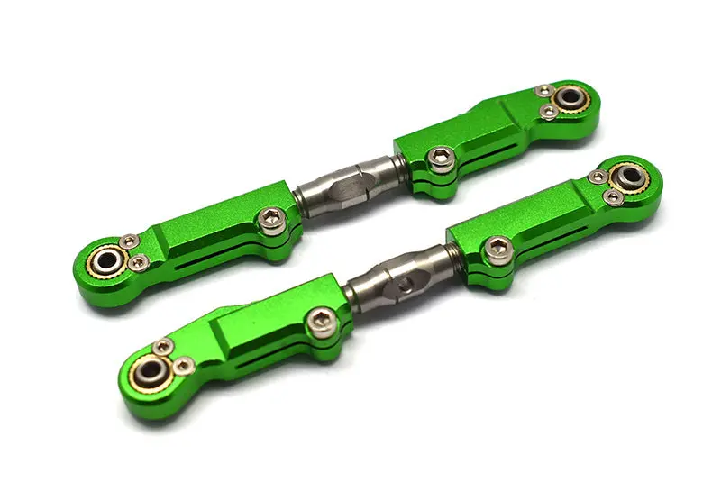 Team Corally 1/10 Sketer Xl4s C-00191 Aluminum + Stainless Steel Rear Upper Arm Tie Rod - 2Pc Set Green 1