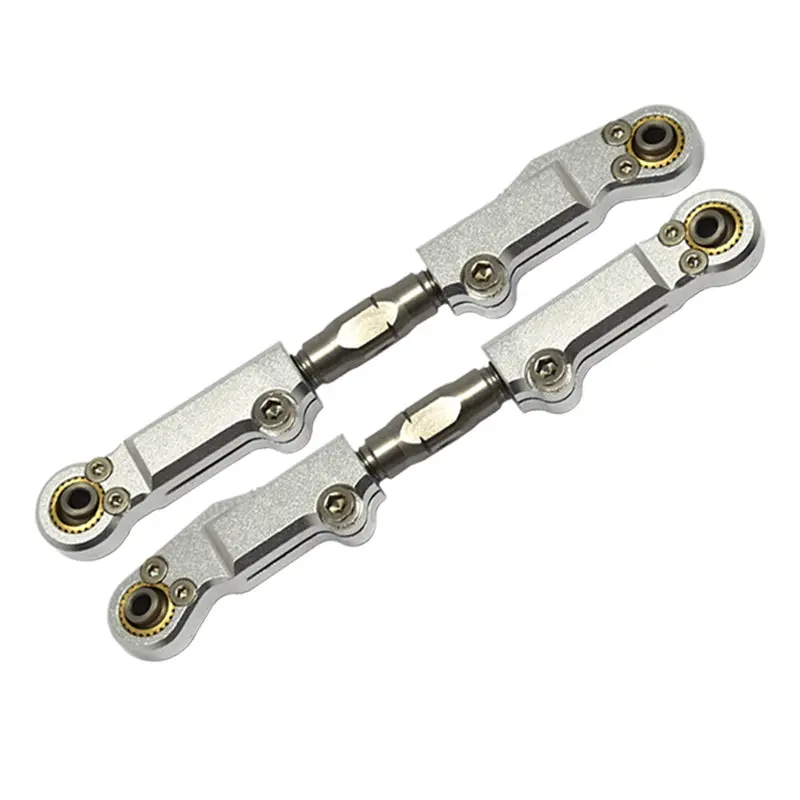 Team Corally 1/10 Sketer Xl4s C-00191 Aluminum + Stainless Steel Rear Upper Arm Tie Rod - 2Pc Set Silver 1