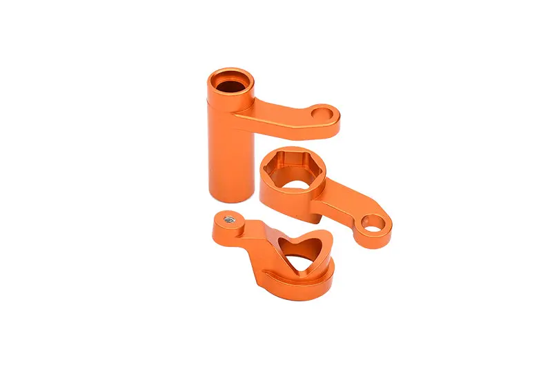 Team Corally 1/10 Sketer Xl4s C-00191 Aluminum Steering Assembly - 3Pc Set Orange 1
