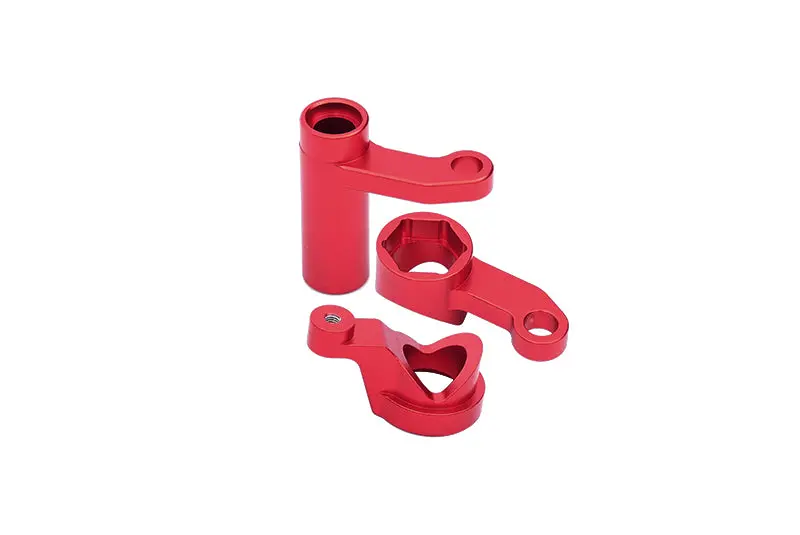 Team Corally 1/10 Sketer Xl4s C-00191 Aluminum Steering Assembly - 3Pc Set Red 1
