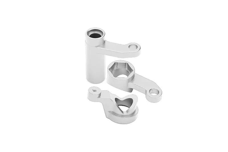 Team Corally 1/10 Sketer Xl4s C-00191 Aluminum Steering Assembly - 3Pc Set Silver 1