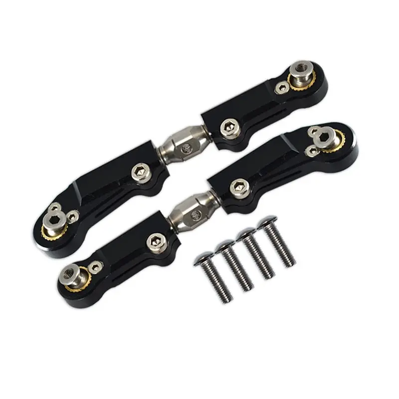 Team Corally 1/10 Sketer Xl4s C-00191 Aluminum+Stainless Steel Adjustable Front Steering Tie Rod - 6Pc Set Black 1
