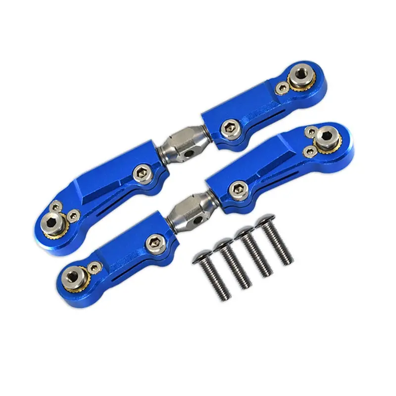 Team Corally 1/10 Sketer Xl4s C-00191 Aluminum+Stainless Steel Adjustable Front Steering Tie Rod - 6Pc Set Blue 1