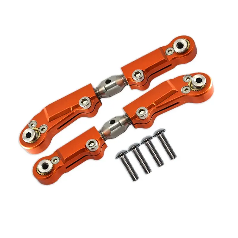 Team Corally 1/10 Sketer Xl4s C-00191 Aluminum+Stainless Steel Adjustable Front Steering Tie Rod - 6Pc Set Orange 1