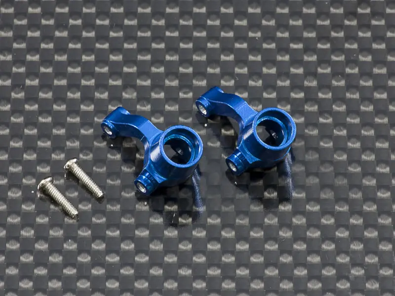 Team Losi 1/24 Micro Sct & Micro Rally Car Aluminum Front Knuckle Arm - 1Pr Blue 1
