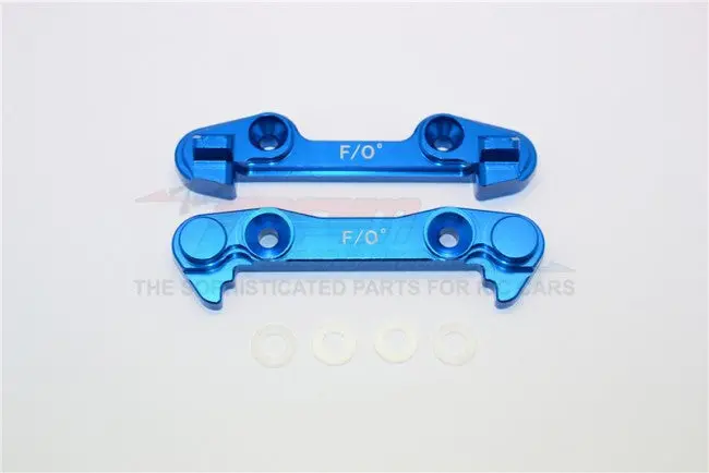 Team Losi 5Ive-T Aluminum 7075 Front Arm Bulk (0 Degree) - 2Pcs Blue 1