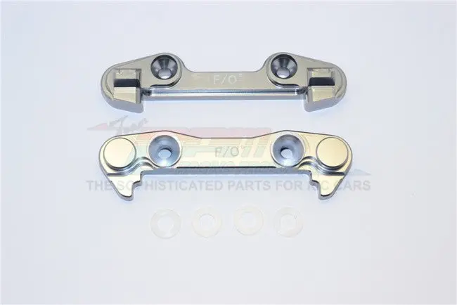 Team Losi 5Ive-T Aluminum 7075 Front Arm Bulk (0 Degree) - 2Pcs Gray Silver 1