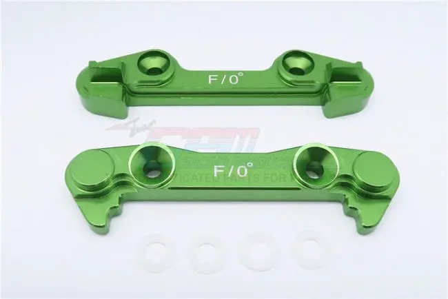 Team Losi 5Ive-T Aluminum 7075 Front Arm Bulk (0 Degree) - 2Pcs Green 1