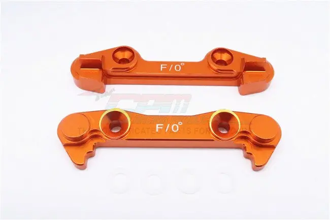 Team Losi 5Ive-T Aluminum 7075 Front Arm Bulk (0 Degree) - 2Pcs Orange 1
