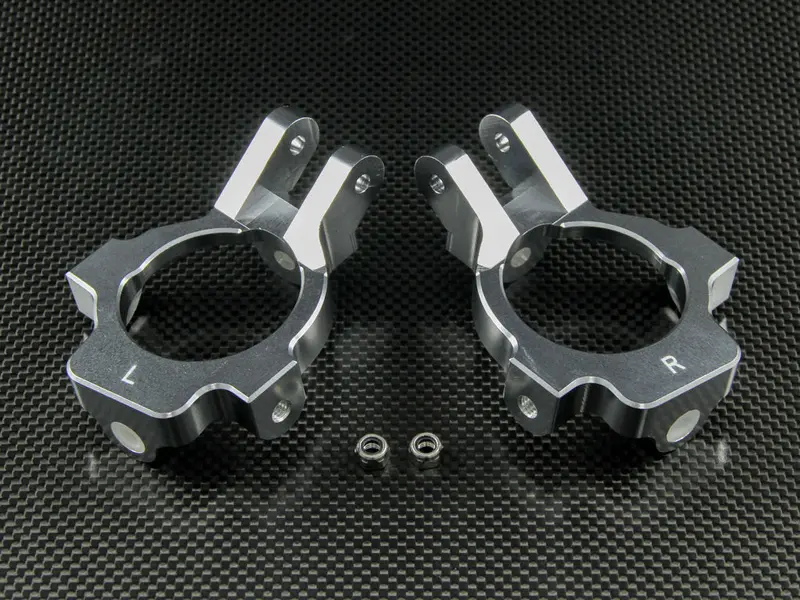 Team Losi 5Ive-T Aluminum 7075 Front C-Hub - 1Pr Silver 1