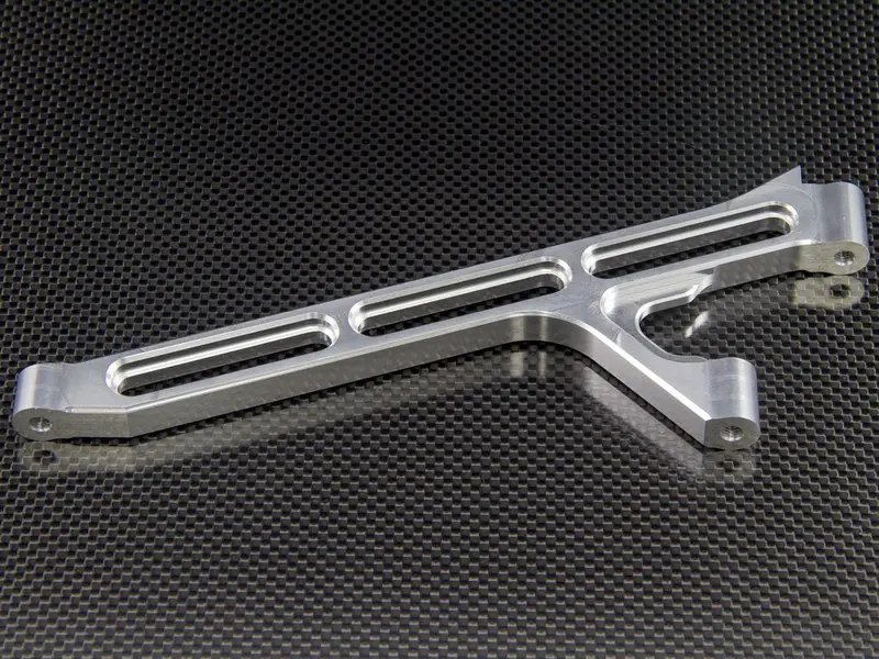 Team Losi 5Ive-T Aluminum 7075 Front Chassis Brace - 1Pc Silver 1