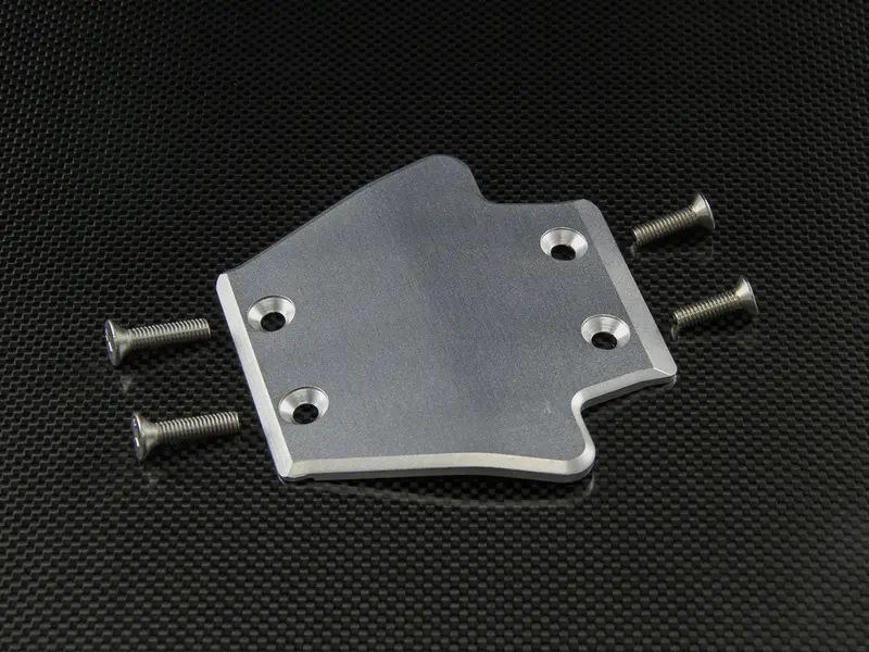 Team Losi 5Ive-T Aluminum 7075 Front Gear Box Protector - 1Pc Silver 1