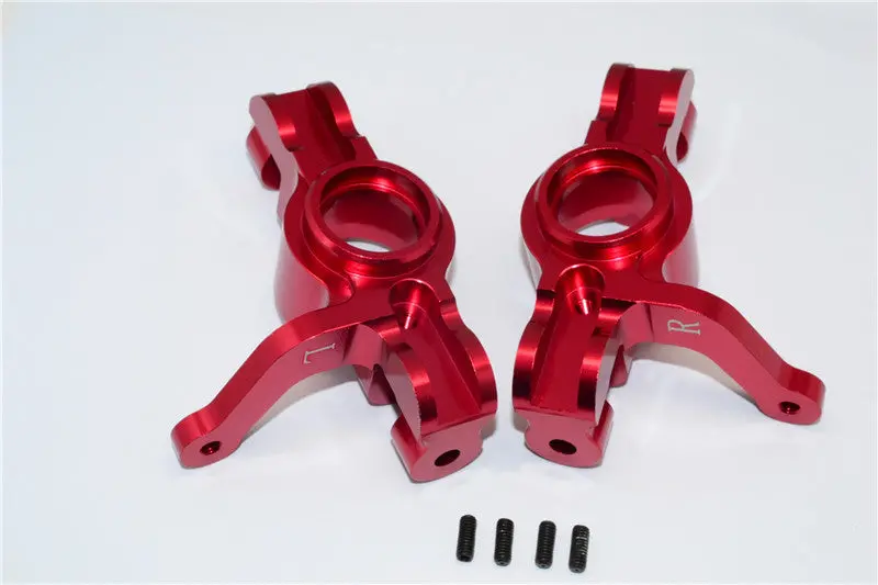 Team Losi 5Ive-T Aluminum 7075 Front Knuckle Arm - 1Pr Red 1