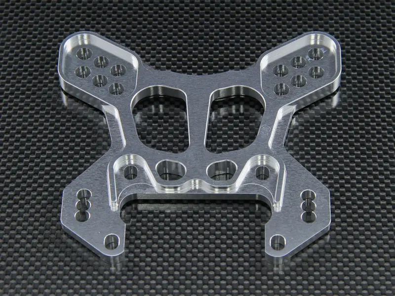 Team Losi 5Ive-T Aluminum 7075 Front Shock Tower - 1Pc Silver 1