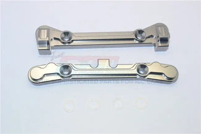 Team Losi 5Ive-T Aluminum 7075 Rear Arm Bulk (4 Degree) - 2Pcs Gray Silver 1