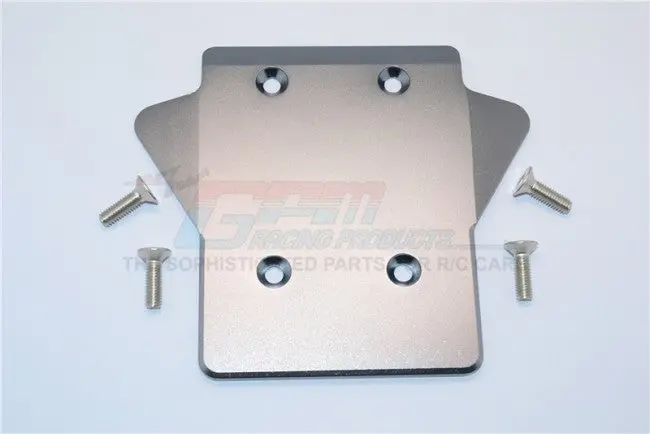 Team Losi 5Ive-T Aluminum 7075 Rear Gear Box Protector - 1Pc Gray Silver 1