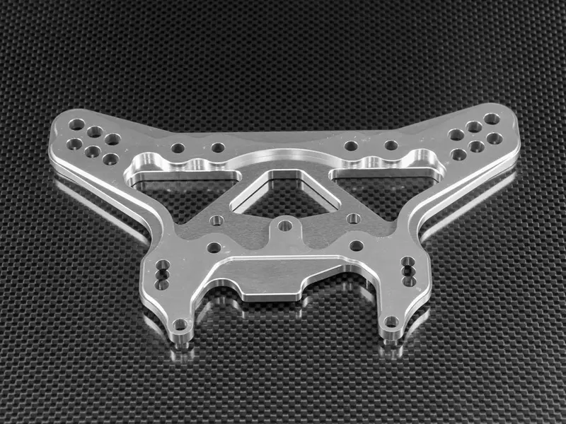Team Losi 5Ive-T Aluminum 7075 Rear Shock Tower - 1Pc Silver 1