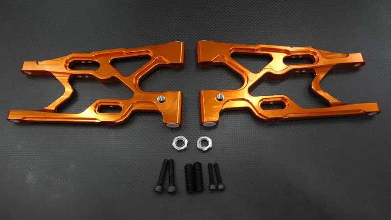 Team Losi 5Ive-T Aluminum 7075 Rear Suspension Arm - 1Pr Orange 1