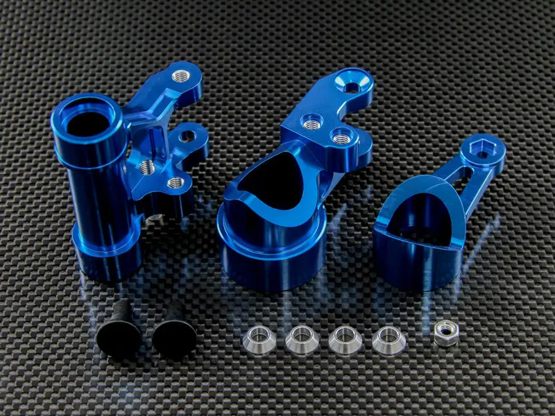 Team Losi 5Ive-T Aluminum Steering Assembly - 3Pcs Set Blue 1