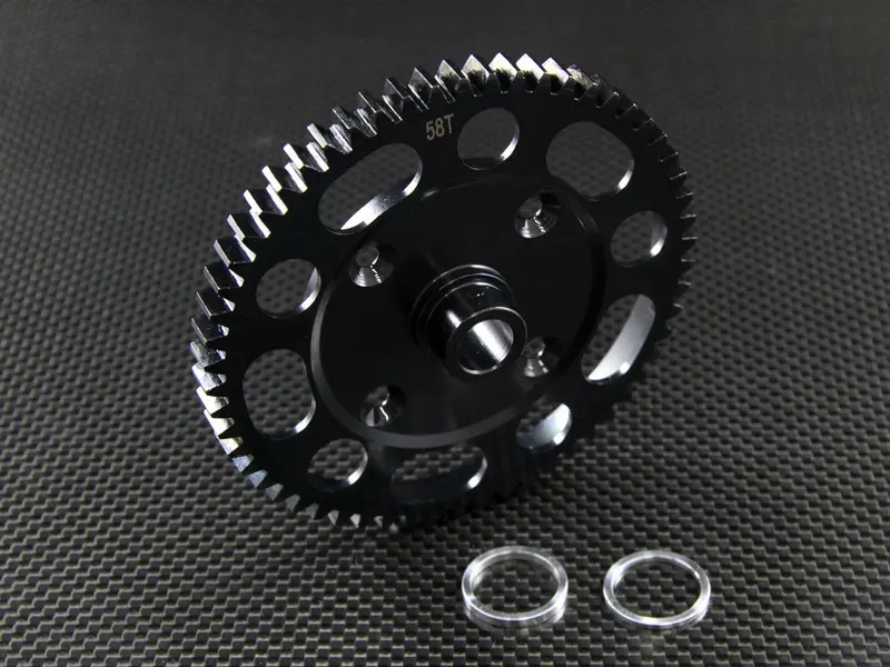 Team Losi 5Ive-T Steel #45 Main Gear (58T) - 1Pc Set Black 1