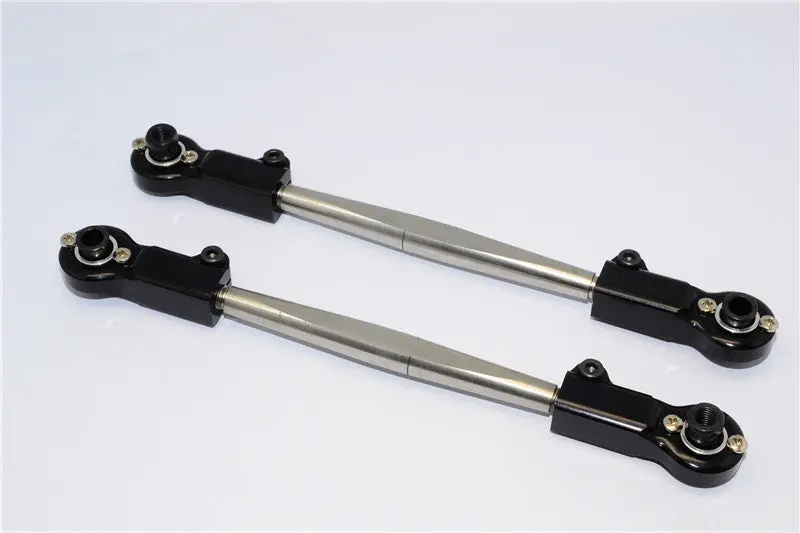 Team Losi 5Ive-T Steel Rear Upper Arm With Aluminum Rod End (Tie Rod Design) - 1Pr Black 1