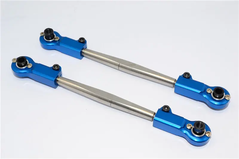 Team Losi 5Ive-T Steel Rear Upper Arm With Aluminum Rod End (Tie Rod Design) - 1Pr Blue 1