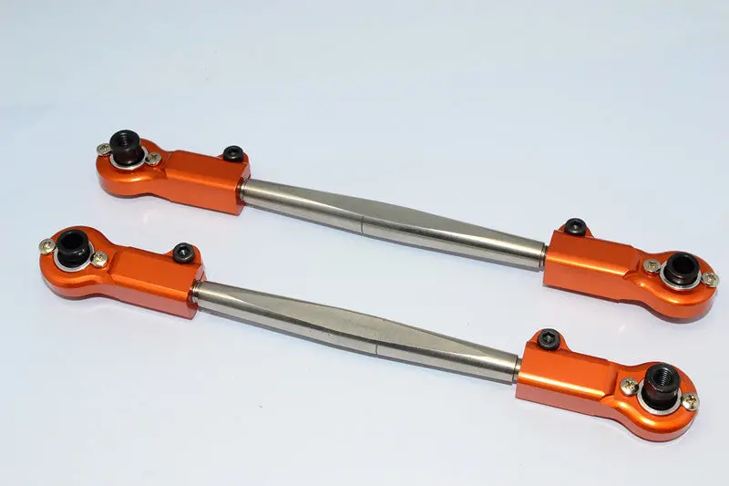 Team Losi 5Ive-T Steel Rear Upper Arm With Aluminum Rod End (Tie Rod Design) - 1Pr Orange 1