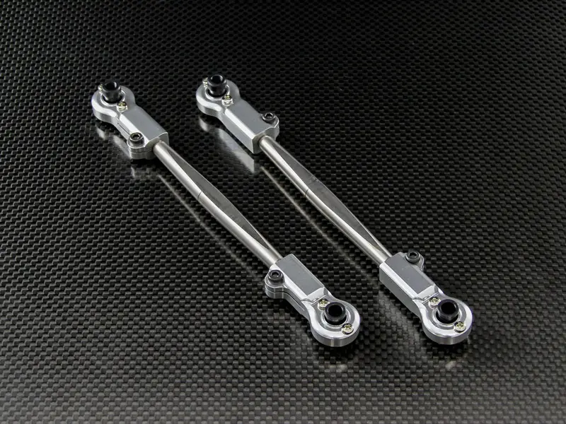 Team Losi 5Ive-T Steel Rear Upper Arm With Aluminum Rod End (Tie Rod Design) - 1Pr Silver 1