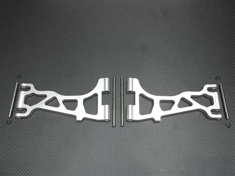 Team Losi Lst2 & Lst Xxl Aluminum Front/Rear Upper Arm - 1Pr Silver 1