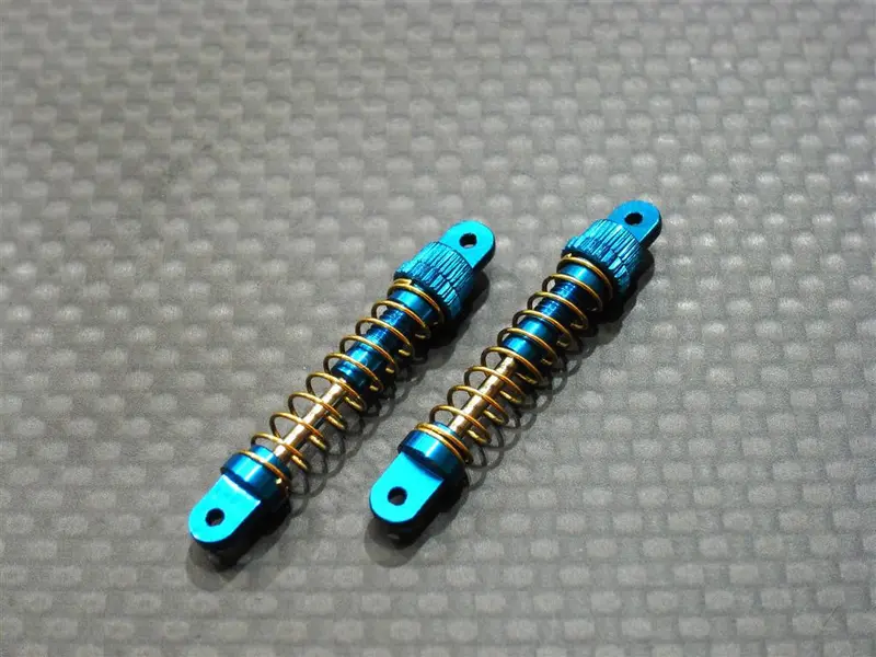 Team Losi Micro T Aluminum Front Adjustable Shock (28Mm) - 1Pr Set (New Design) Blue 1