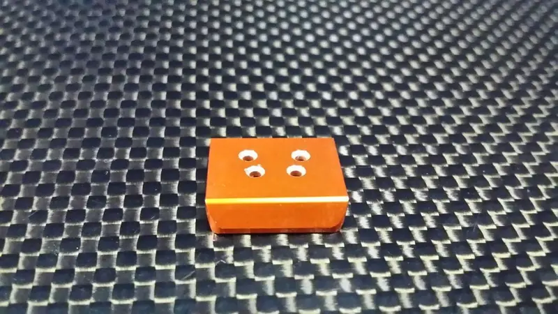 Team Losi Micro T Aluminum Front Skid Plate - 1Pc Orange 1