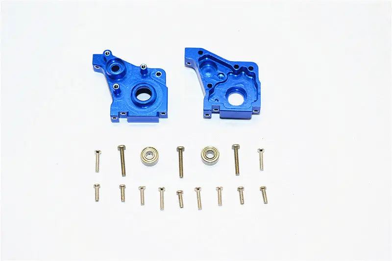 Team Losi Micro T Aluminum Rear Gear Box - 1 Set Blue 1