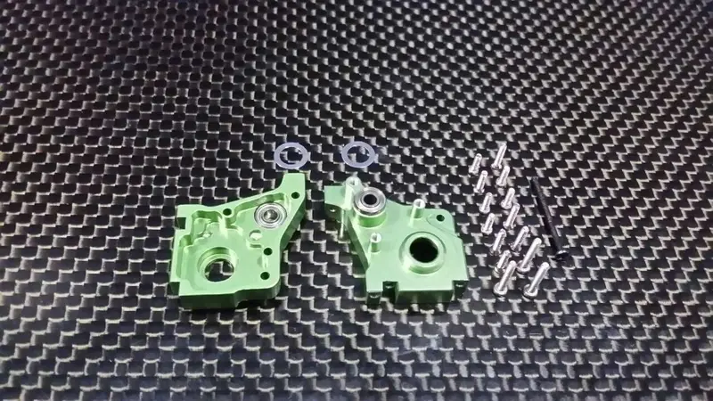 Team Losi Micro T Aluminum Rear Gear Box-1Set (Include Bearing 2X5x2.5Mm-2Pcs & 3X6x2.5Mm-2Pcs) Green 1