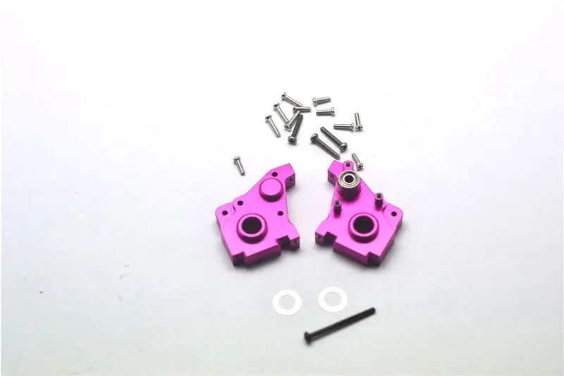 Team Losi Micro T Aluminum Rear Gear Box (Include Bearing 2X5x2.5Mm-2Pcs & 3X6x2.5Mm-2Pcs) - 1 Set Pink 1
