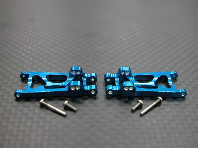 Team Losi Micro T Aluminum Rear Lower Arm With Screws - 1Pr Set Blue 1