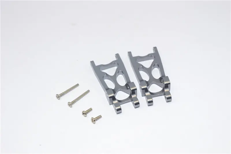 Team Losi Micro T Aluminum Rear Lower Arm With Screws - 1Pr Set Gray Silver 1