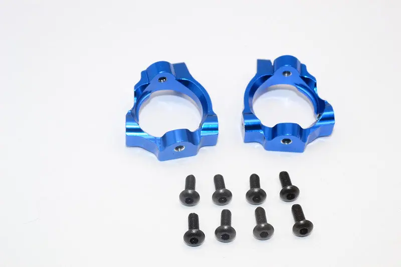 Team Losi Mini 8Ight & 8Ight-T Aluminum Front C-Hub - 1Pr Set Blue 1