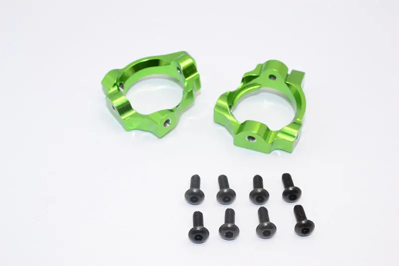 Team Losi Mini 8Ight & 8Ight-T Aluminum Front C-Hub - 1Pr Set Green 1