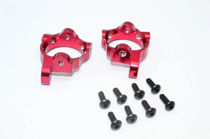 Team Losi Mini 8Ight & 8Ight-T Aluminum Front C-Hub - 1Pr Set Red 1