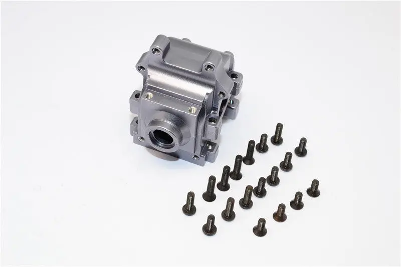 Team Losi Mini 8Ight & 8Ight-T Aluminum Front Gear Box - 2Pcs Set Gray Silver 1