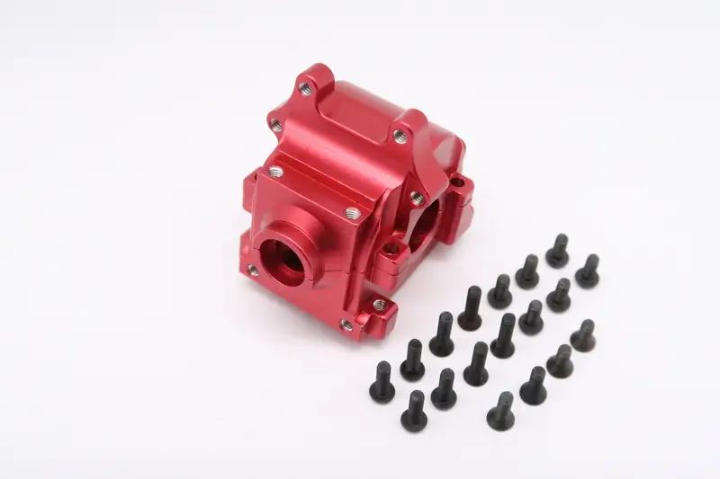Team Losi Mini 8Ight & 8Ight-T Aluminum Front Gear Box - 2Pcs Set Red 1
