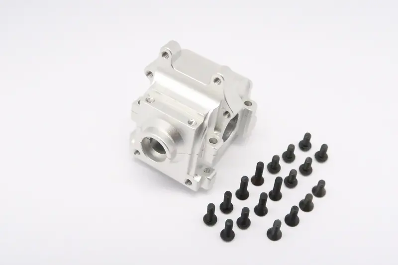 Team Losi Mini 8Ight & 8Ight-T Aluminum Front Gear Box - 2Pcs Set Silver 1