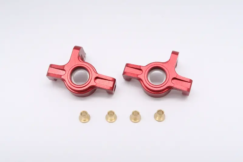 Team Losi Mini 8Ight & 8Ight-T Aluminum Front Knuckle Arm - 1Pr Set Red 1